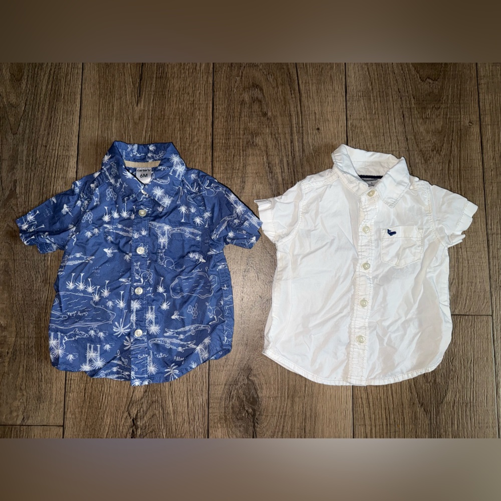 Carter's Baby Boy Button Down Shirt Bundle